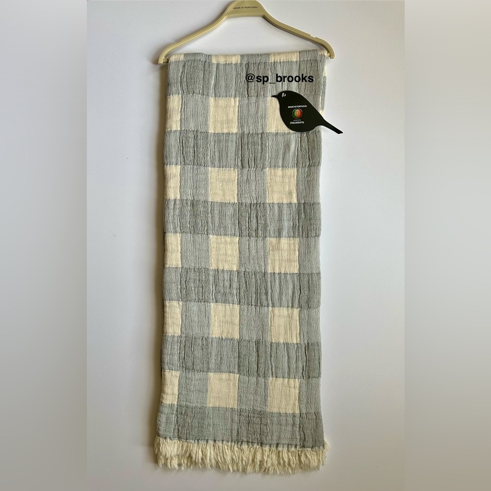 🎁Piscatextil Throw Blanket - Cotton - Blue Check